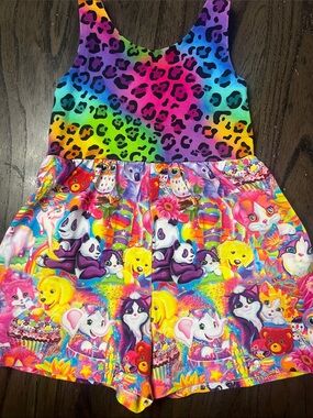 Lisa Frank romper handmade by Mini K size 3T